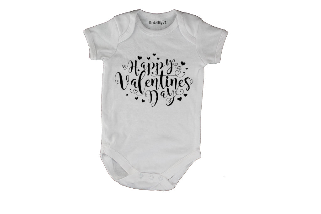 Happy Valentine's Day - Hearts - Baby Grow