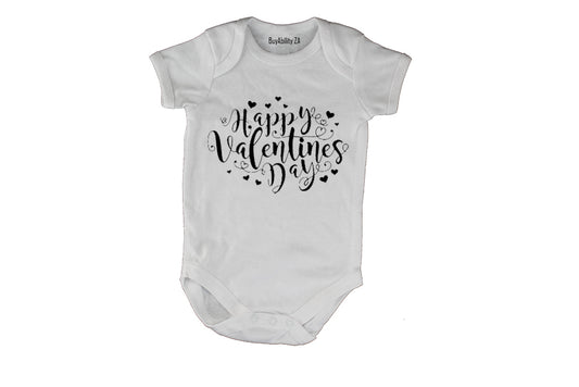 Happy Valentine's Day - Hearts - Baby Grow