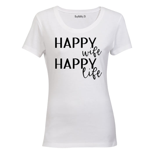 Happy Wife - Ladies - T-Shirt - BuyAbility