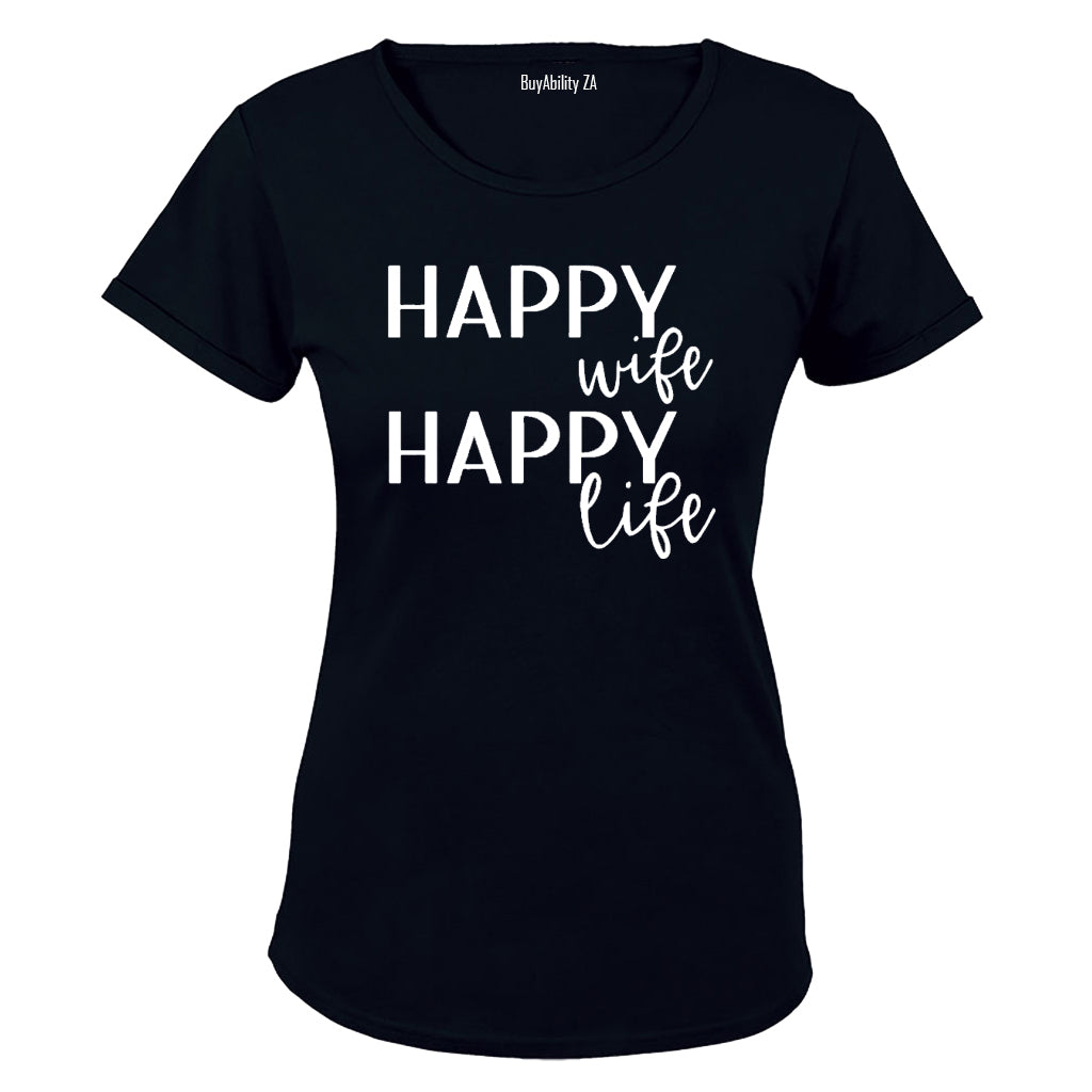 Happy Wife - Ladies - T-Shirt - BuyAbility