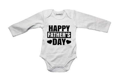 Happy Fathers Day - 2 Hearts - Baby Grow