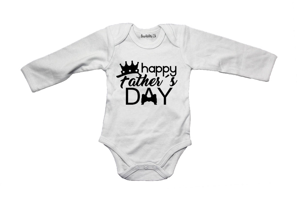 Happy Fathers Day - Crown - Baby Grow