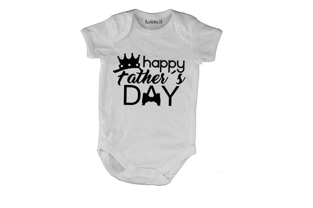 Happy Fathers Day - Crown - Baby Grow