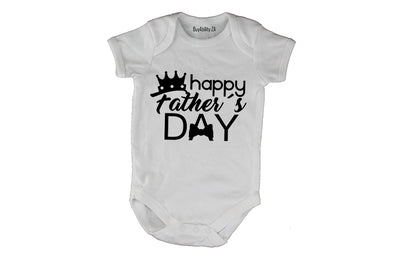 Happy Fathers Day - Crown - Baby Grow