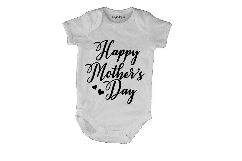 Happy Mother's Day - Cursive - Baby Grow