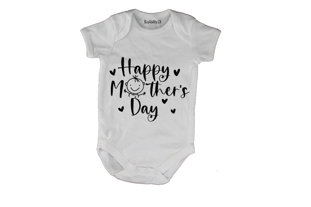 Happy Mothers Day - Hugs - Baby Grow