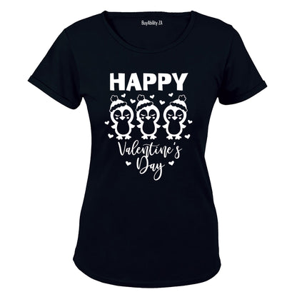 Happy Valentines Day - Penguins - Ladies - T-Shirt