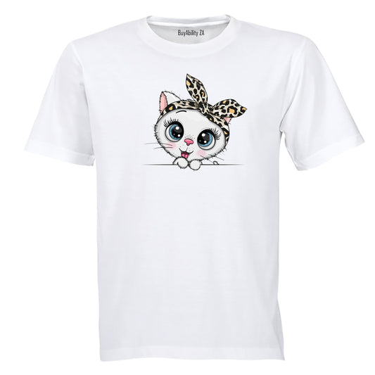 Headband Kitten - Kids T-Shirt