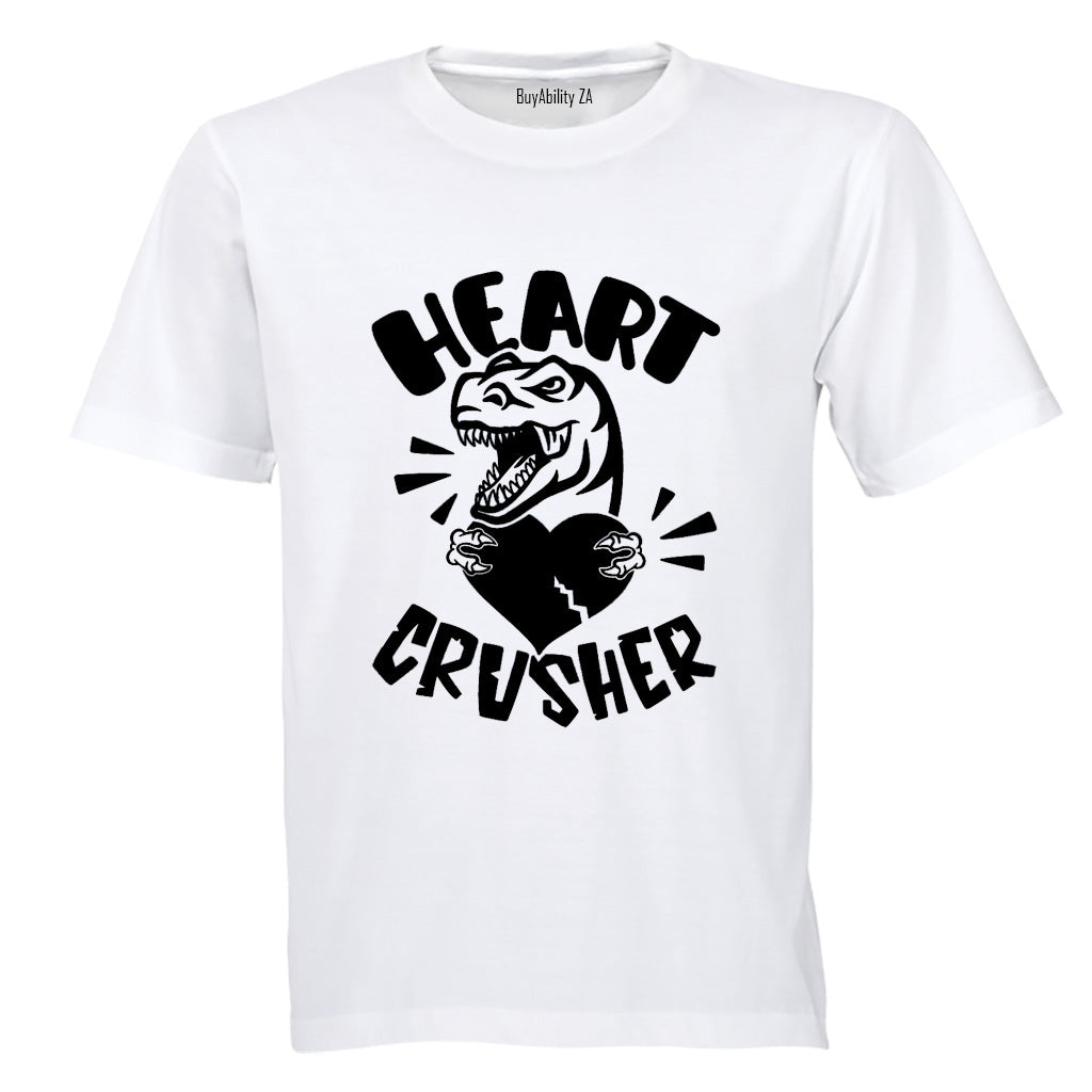 Heart Crusher - Dino Valentine - Adults - T-Shirt