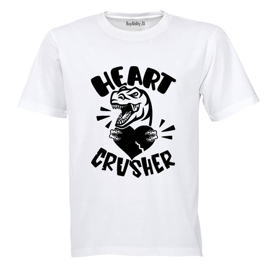 Heart Crusher - Dino Valentine - Adults - T-Shirt