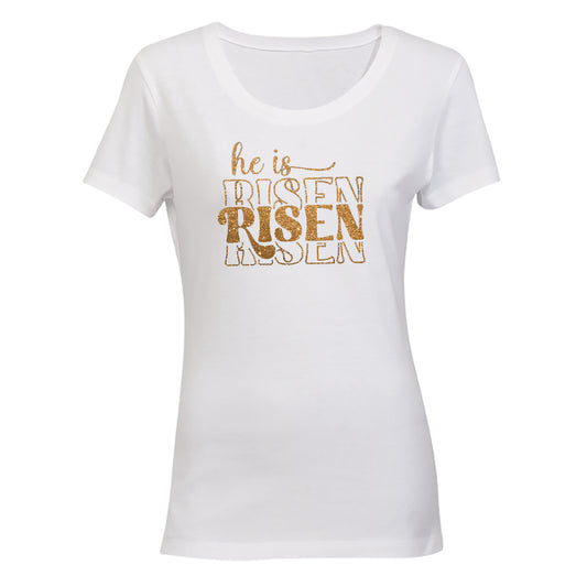 He Is Risen - Glitter Gold - Ladies - T-Shirt - BuyAbility South Africa