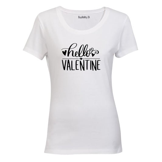 Hello - Valentine - Ladies - T-Shirt