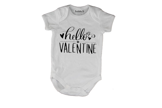Hello - Valentine - Baby Grow