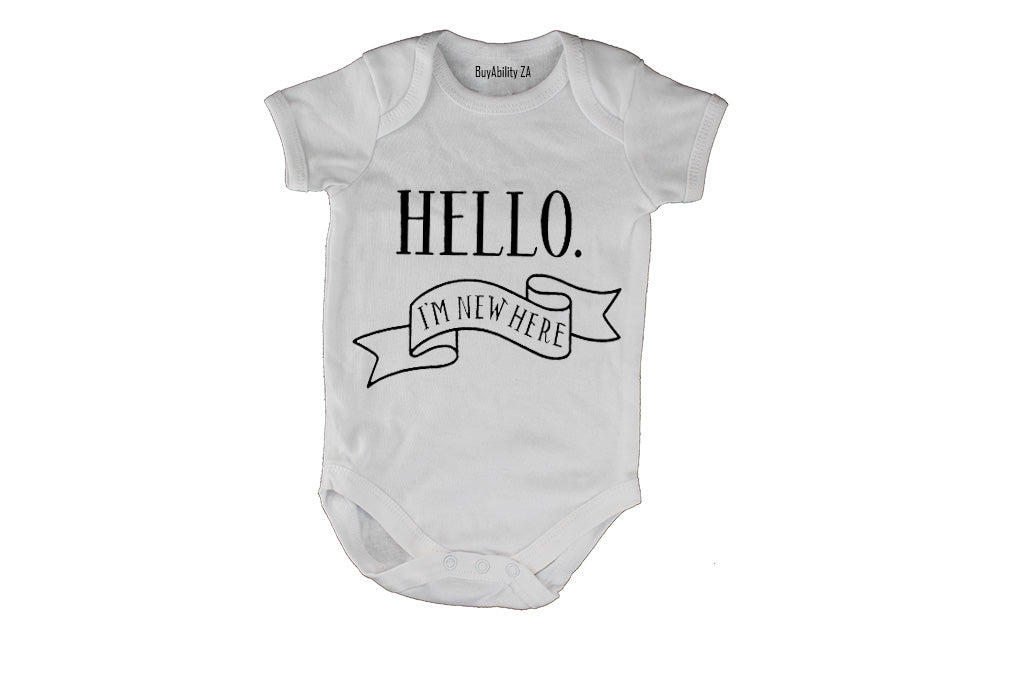 Hello - I'm New Here - Baby Grow