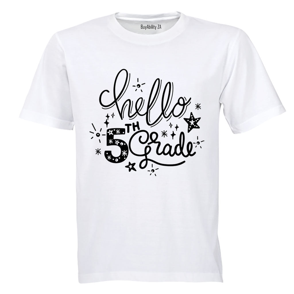 Hello 5th Grade - Stars - Kids T-Shirt