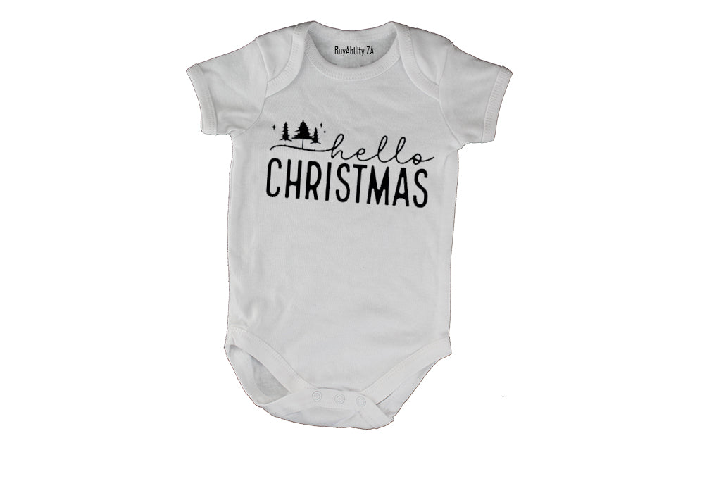 Hello Christmas - Trees - Baby Grow