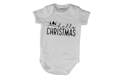 Hello Christmas - Trees - Baby Grow