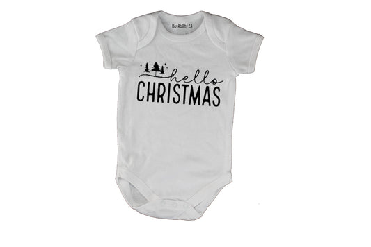 Hello Christmas - Trees - Baby Grow