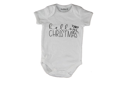 Hello Christmas - Present - Baby Grow