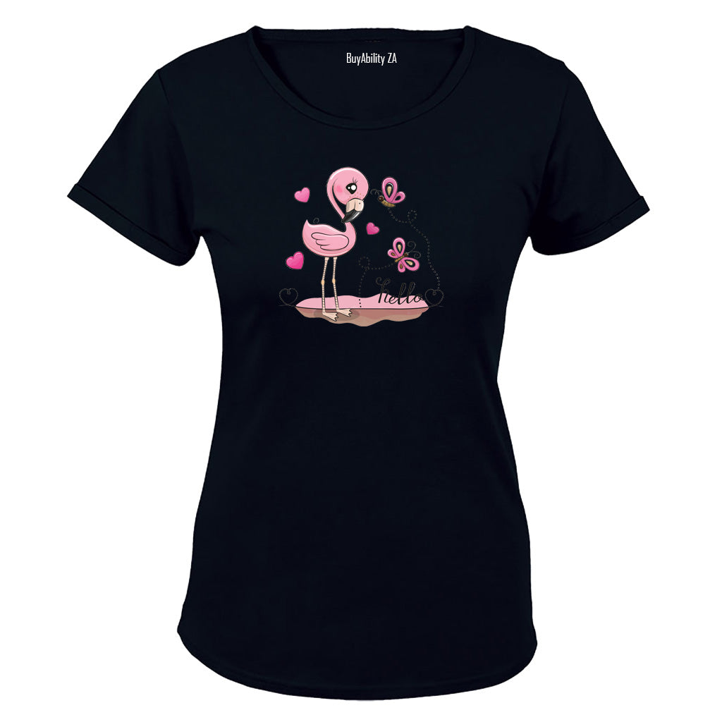 Hello Flamingo - Ladies - T-Shirt