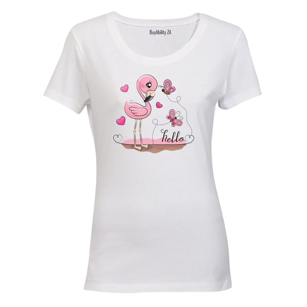 Hello Flamingo - Ladies - T-Shirt