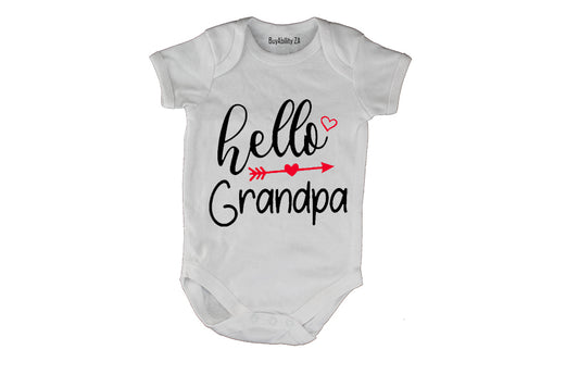 Hello Grandpa - Baby Grow