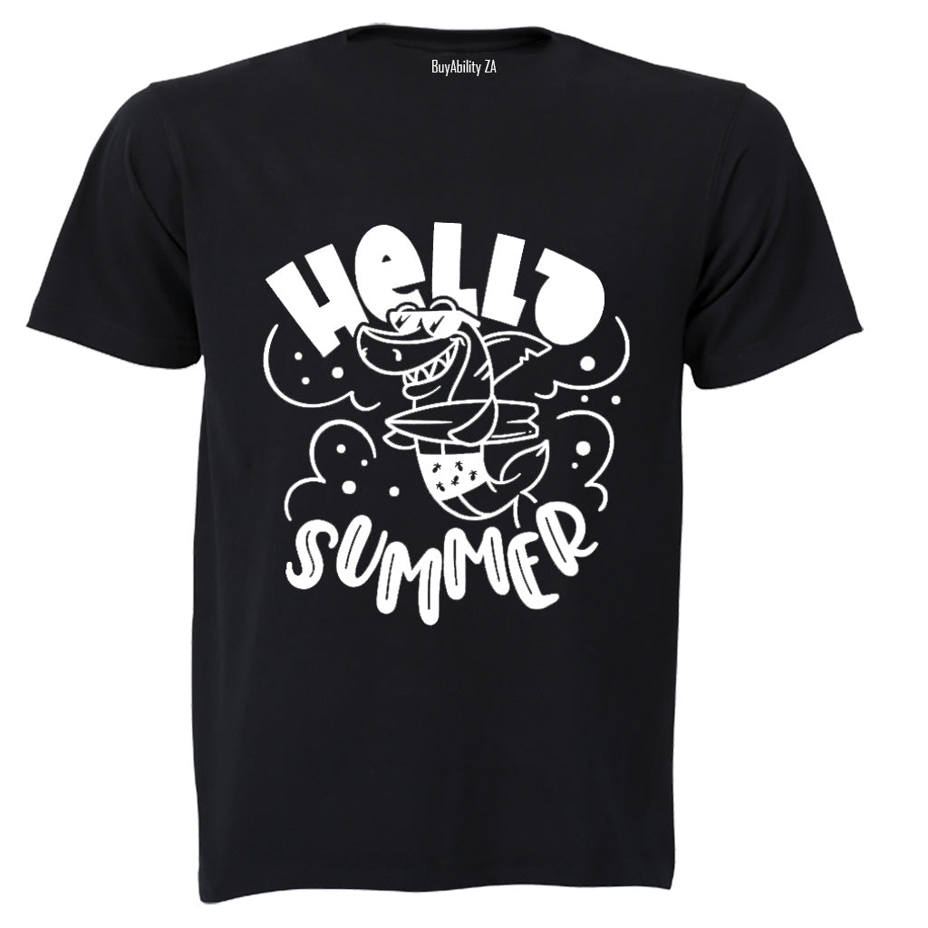 Hello Summer- Shark - Kids T-Shirt