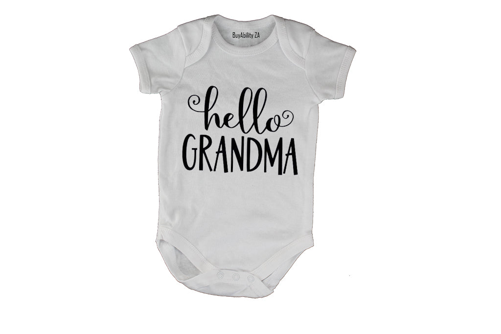 Hello Grandma - Baby Grow