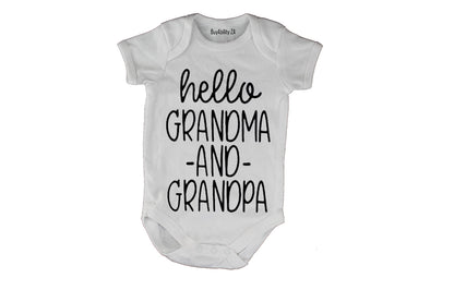 Hello Grandma & Grandpa - Baby Grow