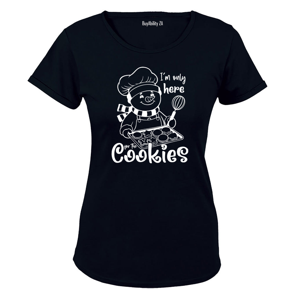 Here For The Christmas Cookies - Ladies - T-Shirt - BuyAbility South Africa