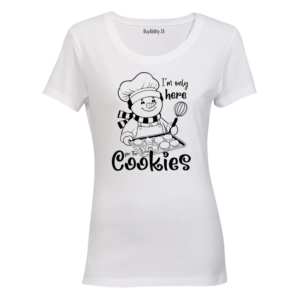 Here For The Christmas Cookies - Ladies - T-Shirt - BuyAbility South Africa