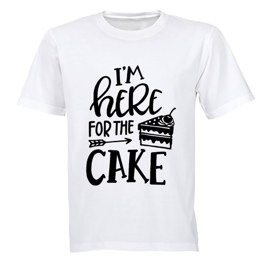 Here for the CAKE - Adults - T-Shirt - BuyAbility South Africa