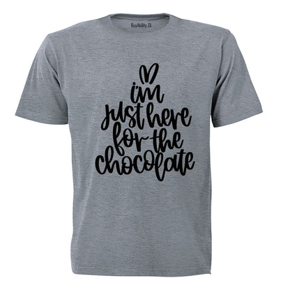 Here for the Chocolate - Easter - Adults - T-Shirt