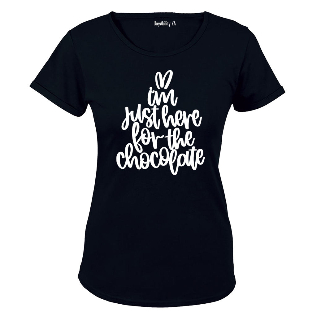 Here for the Chocolate - Easter - Ladies - T-Shirt