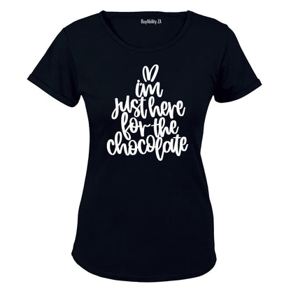 Here for the Chocolate - Easter - Ladies - T-Shirt
