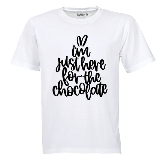 Here for the Chocolate - Easter - Adults - T-Shirt