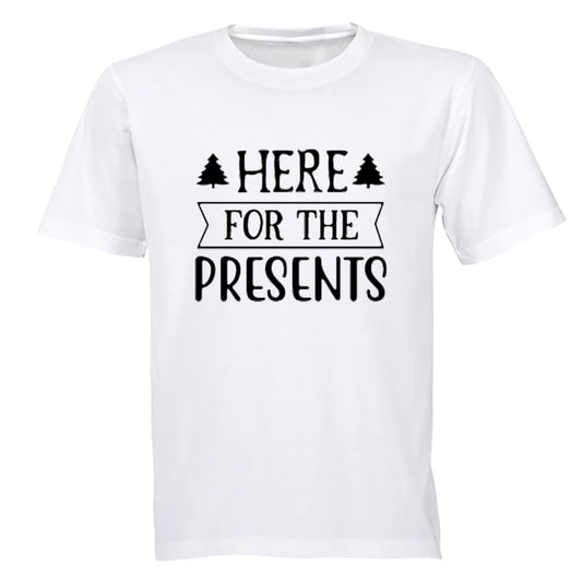 Here For The Presents - Christmas - Kids T-Shirt - BuyAbility South Africa