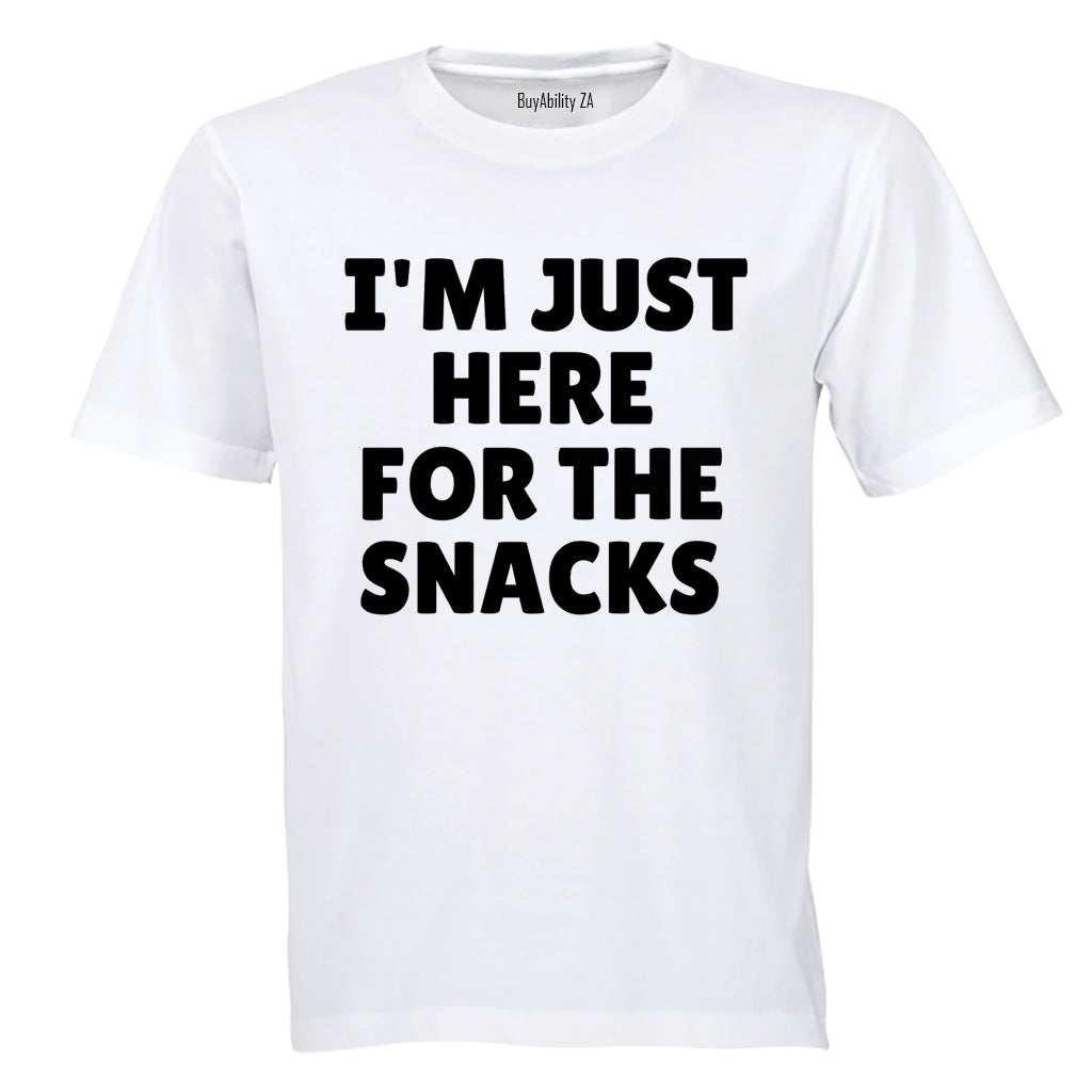Here for the Snacks - Adults - T-Shirt