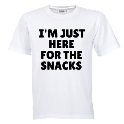 Here for the Snacks - Adults - T-Shirt