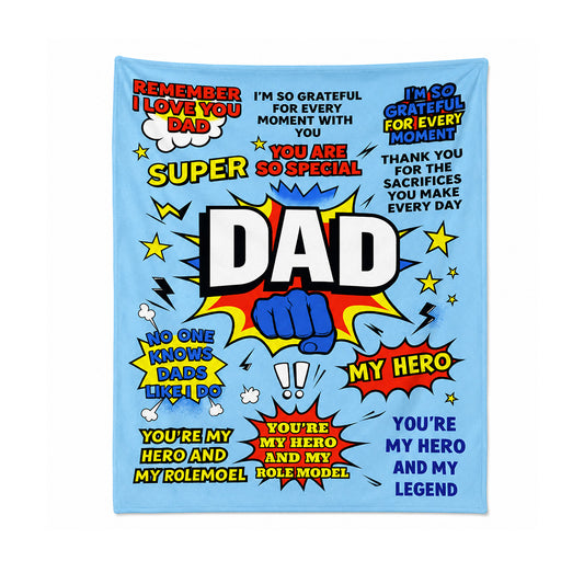 Super Dad Comic Blanket - BuyAbility