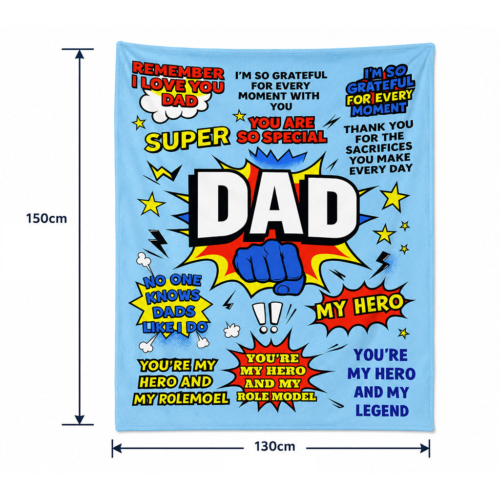 Super Dad Comic Blanket - BuyAbility
