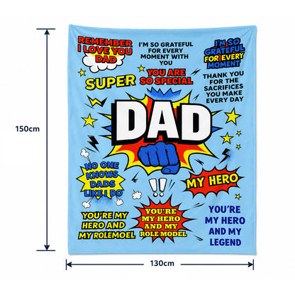 Super Dad Comic Blanket - BuyAbility
