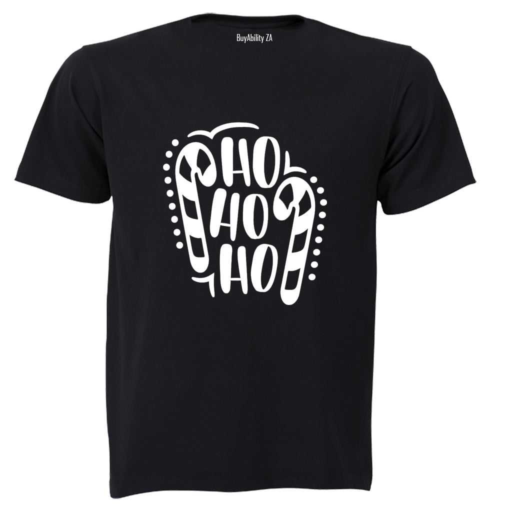 Ho Ho - Christmas Candy Cane - Kids T-Shirt
