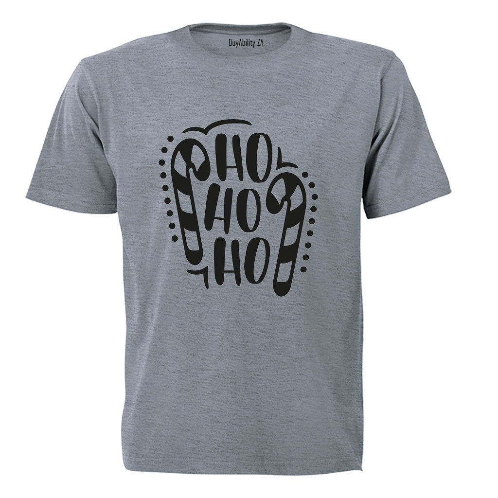 Ho Ho - Christmas Candy Cane - Kids T-Shirt