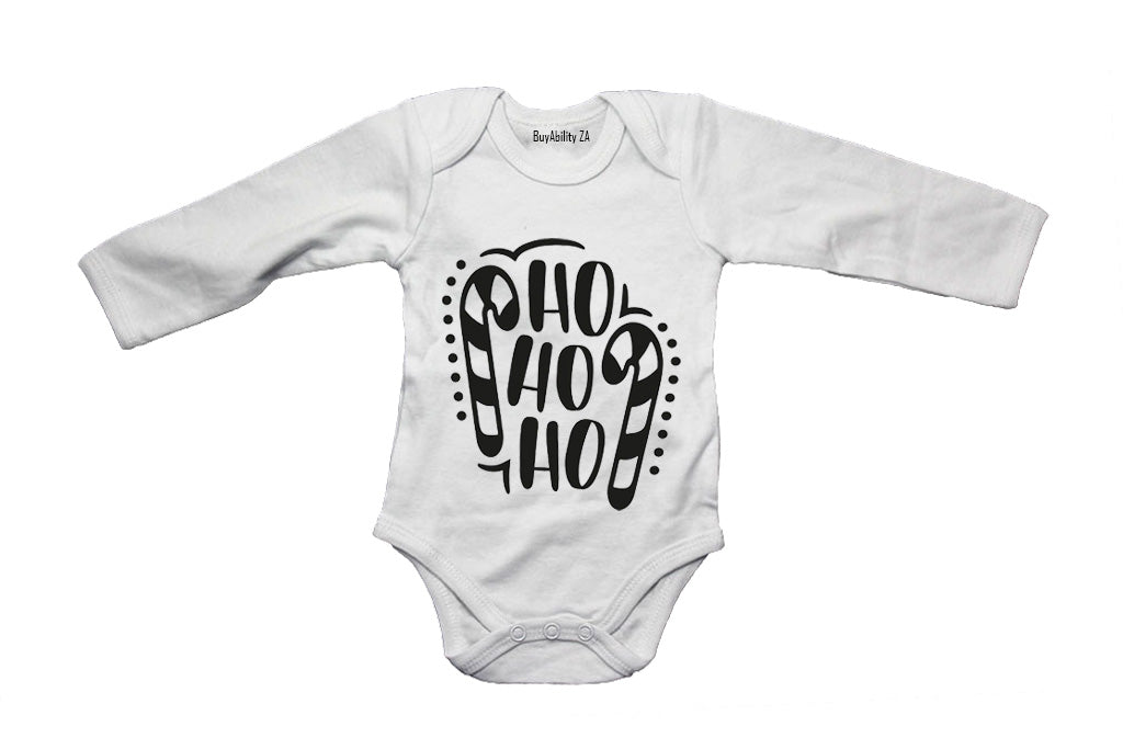 Ho Ho - Christmas Candy Cane - Baby Grow