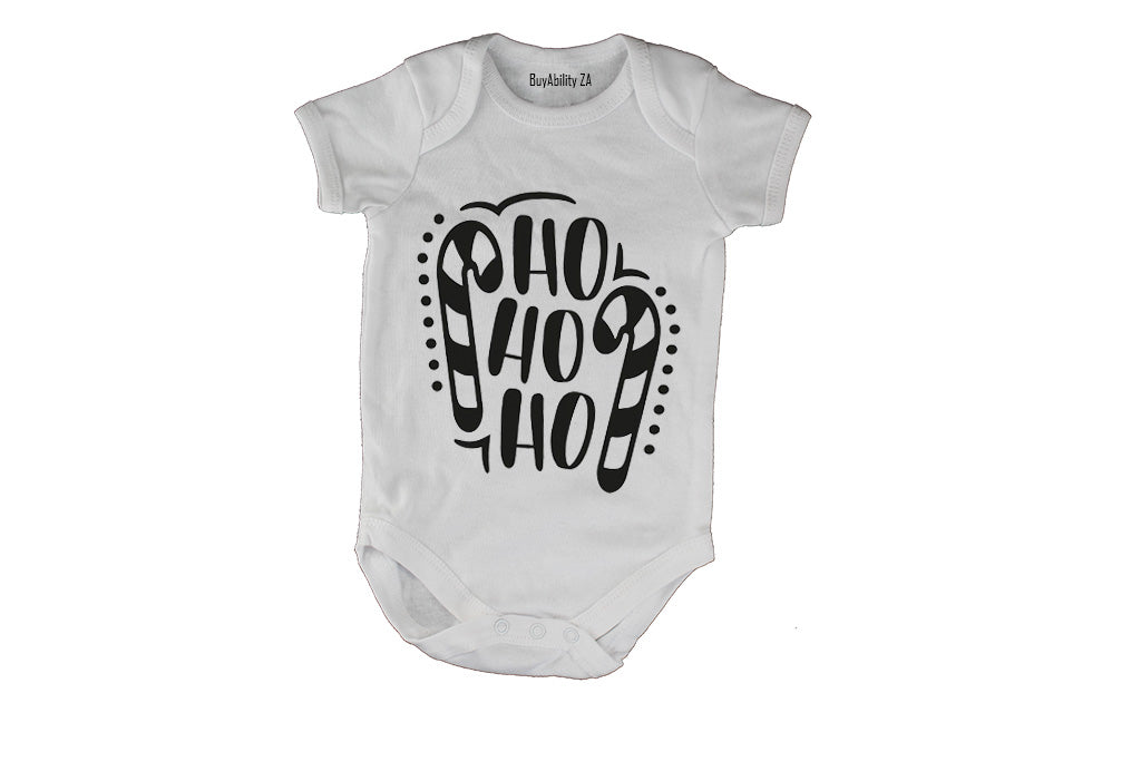Ho Ho - Christmas Candy Cane - Baby Grow