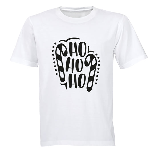 Ho Ho - Christmas Candy Cane - Kids T-Shirt - BuyAbility South Africa