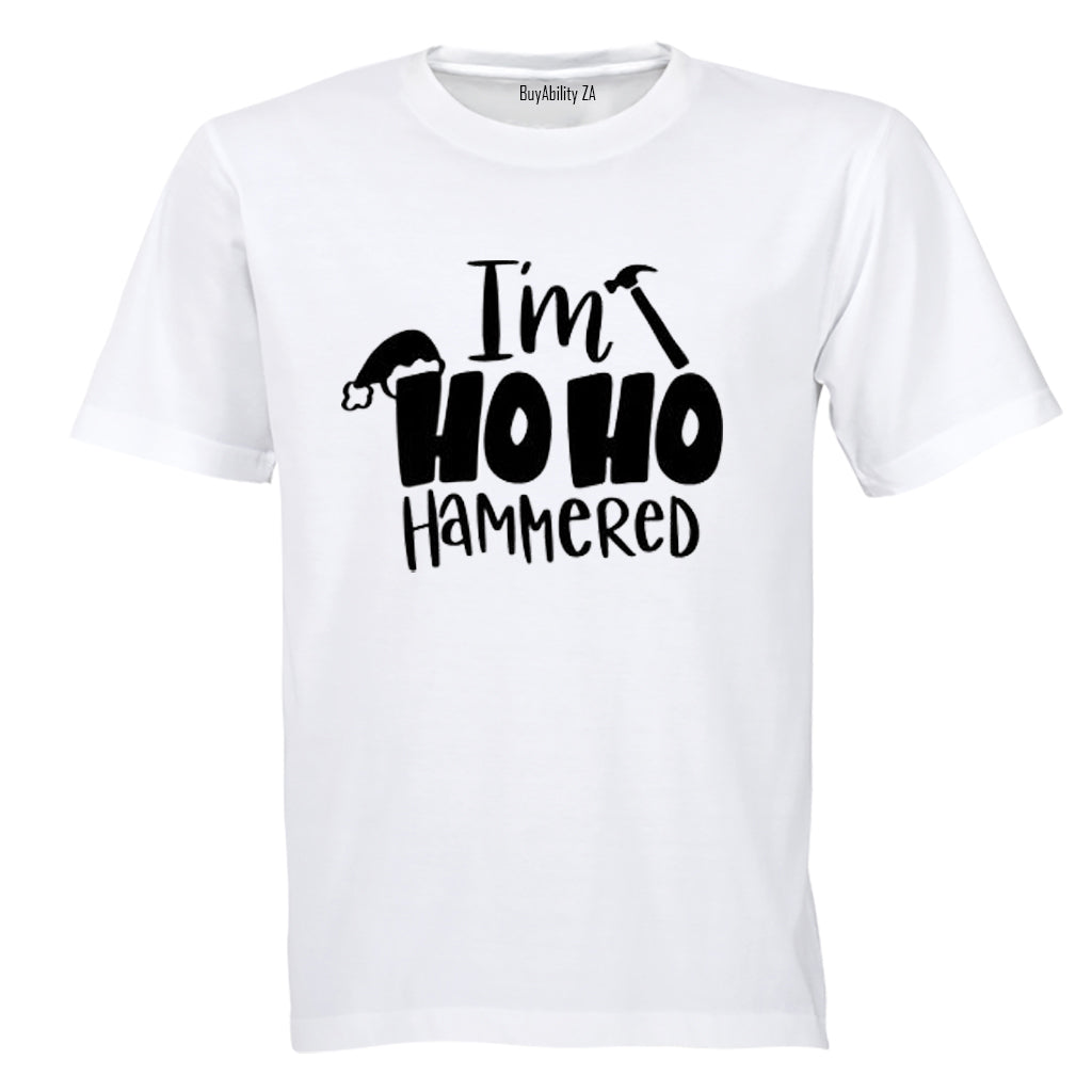 Christmas - Ho Ho Hammered - Adults - T-Shirt - BuyAbility