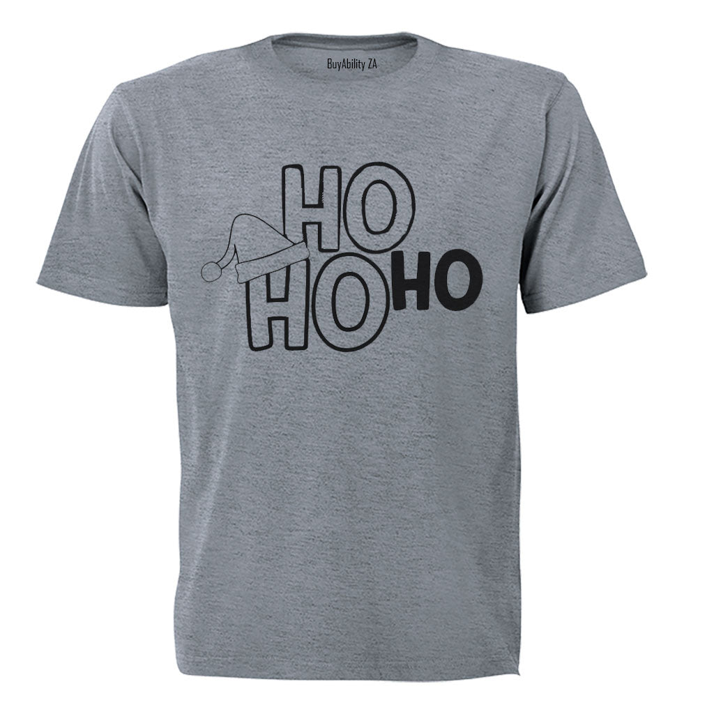 Ho Ho Ho - Christmas Hat - Adults - T-Shirt