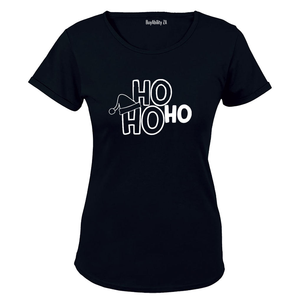 Ho Ho Ho - Christmas Hat - Ladies - T-Shirt